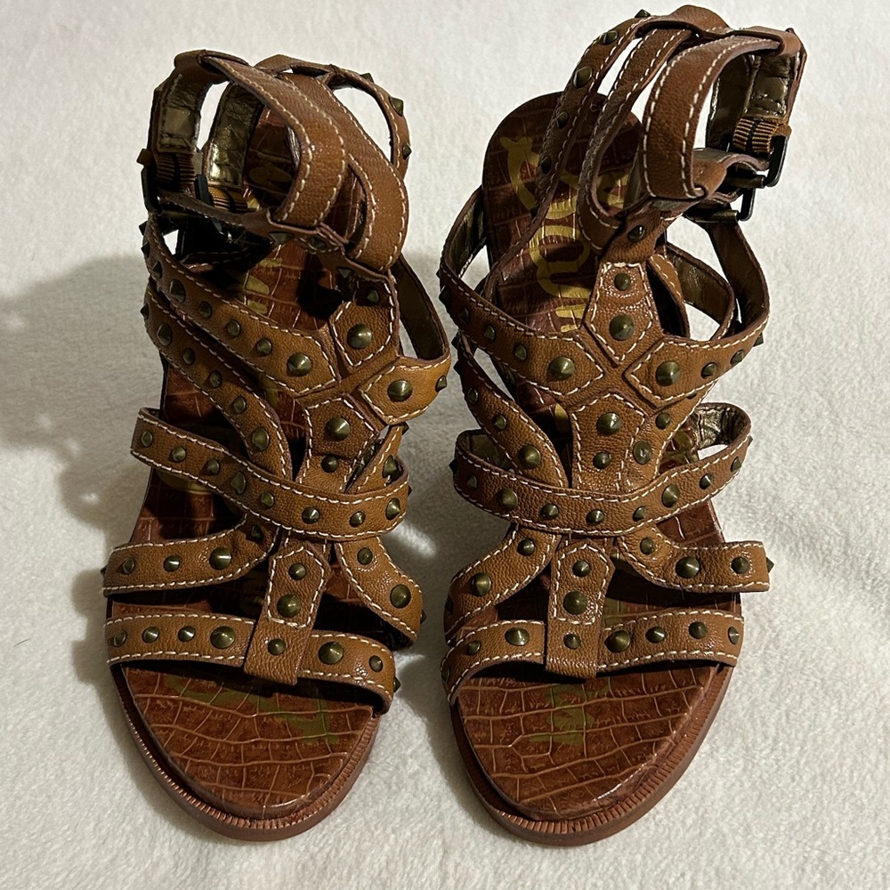 Sam Edelman women’s size 8.5 brown heeled strappy sandals. - Picture 3 of 9